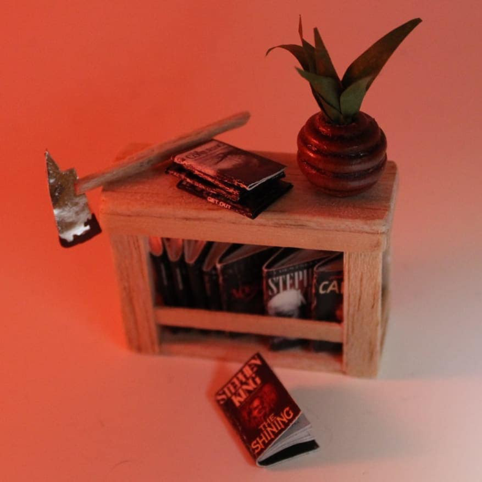 Miniature, Horror, Book Shlef, Stephen King, Light, Aesthetic